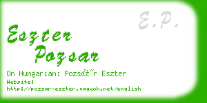 eszter pozsar business card